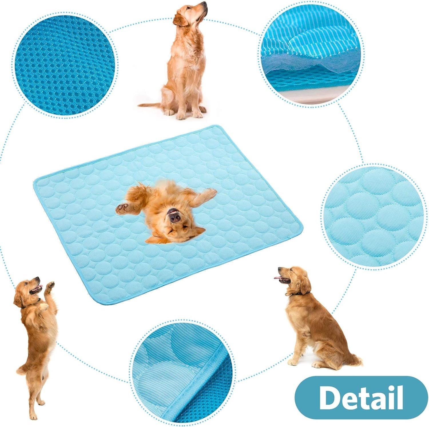 Dog Cooling Mat Self Cooling Blanket, Washable Pet Cooling Mat, 28X22Inch/70X55Cm