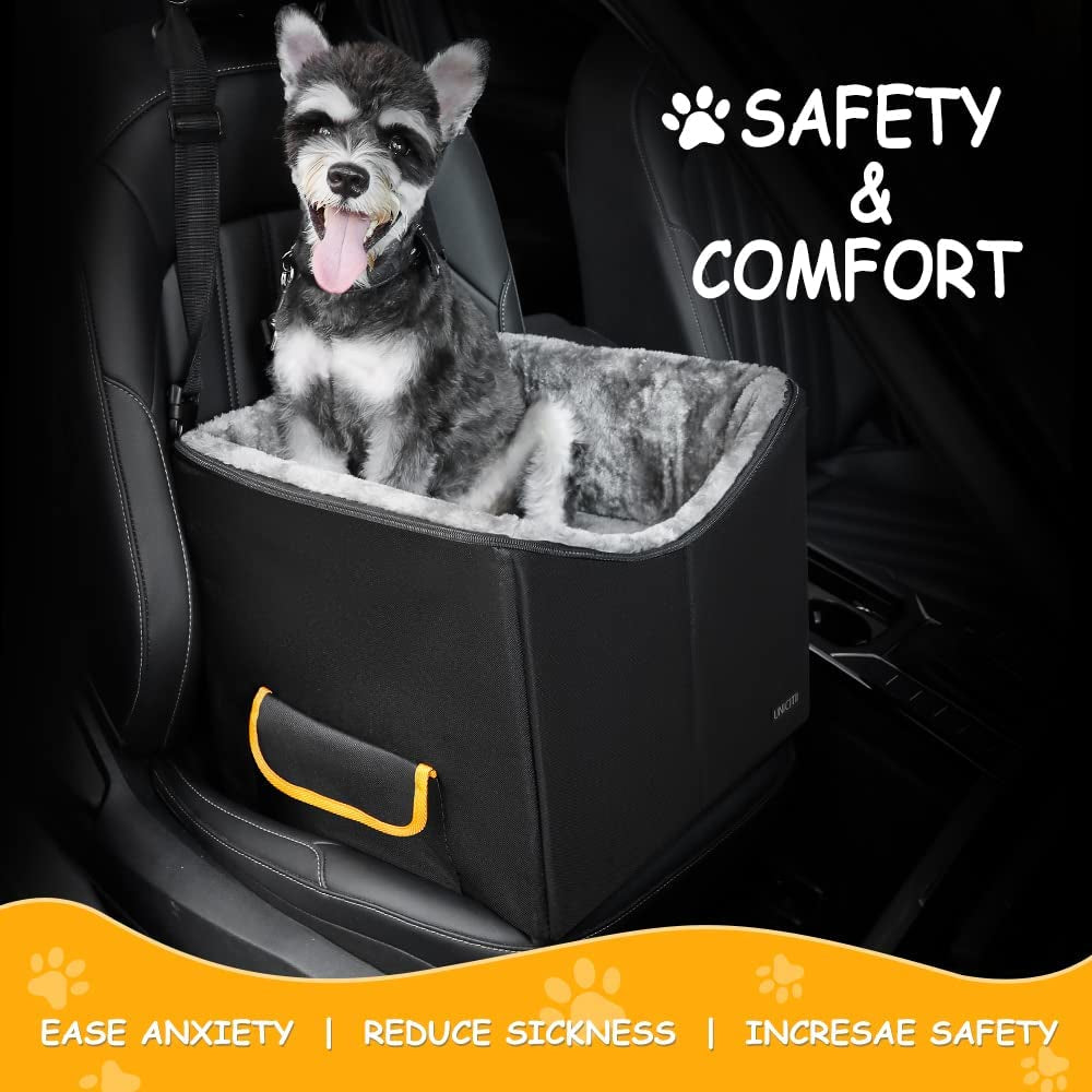 Elevated Dog Booster Car Seat Pet Travel Carrier With Adjustable Straps