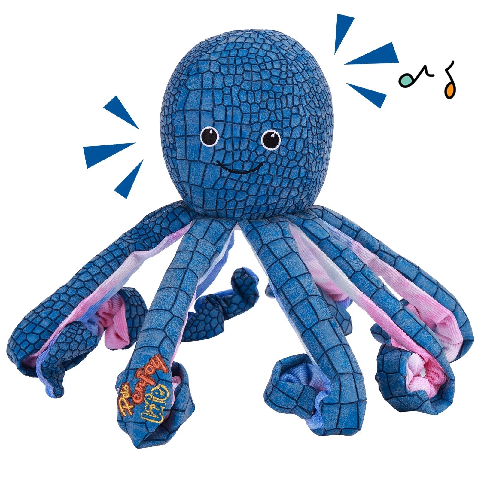 Octopus Squeaky Dog Toys, Blue Interactive Dog Toys