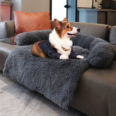 Plush Calming Sofa Pet Bed