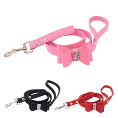 Rhinestone Bowknot Pet Collar