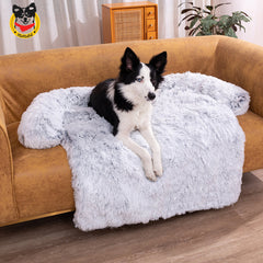 Plush Calming Sofa Pet Bed