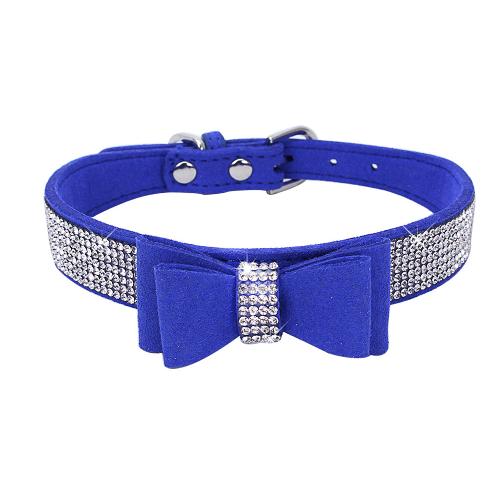 Rhinestone Bowknot Pet Collar