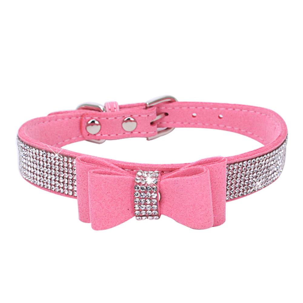 Rhinestone Bowknot Pet Collar