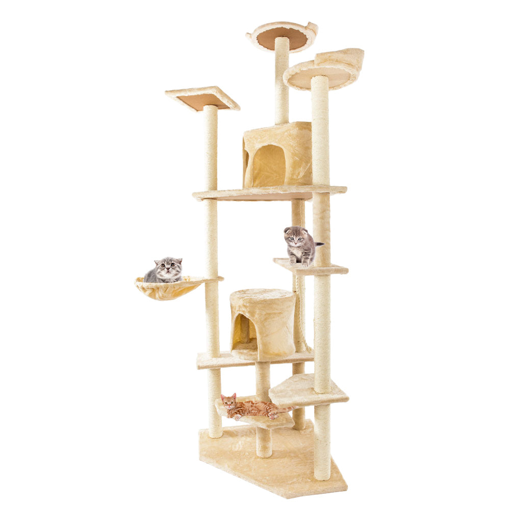 80" Solid Cute Sisal Rope Plush Cat Climb Tree Cat Tower