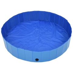 Foldable Dog Swimming Pool Blue 63"x11.8" PVC