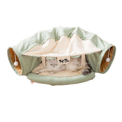 Cat Tunnel Toy Bed with Cushion