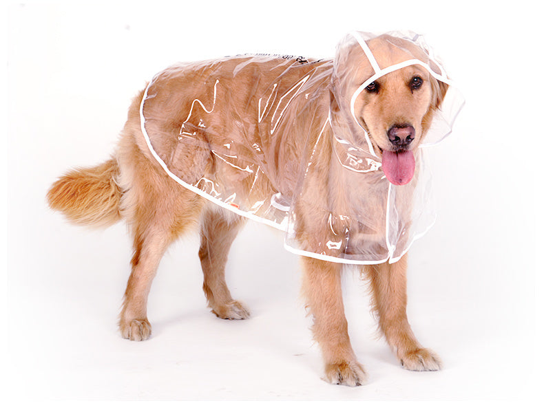 Clear Hooded Raincoats For Dogs