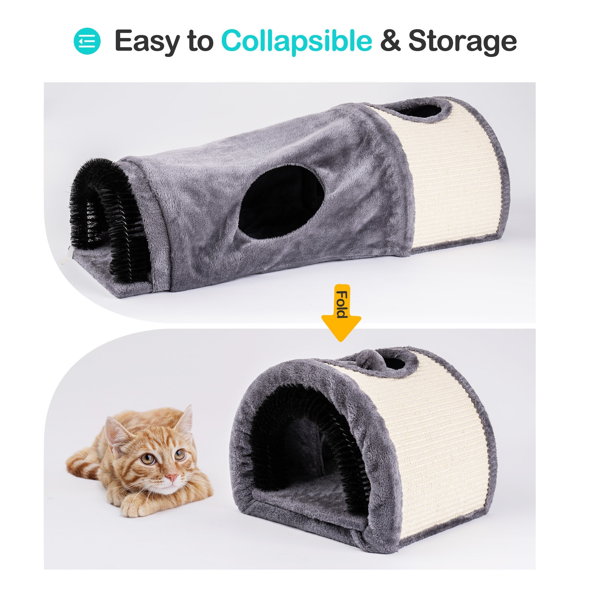 Cat Bed with Play Tunnel