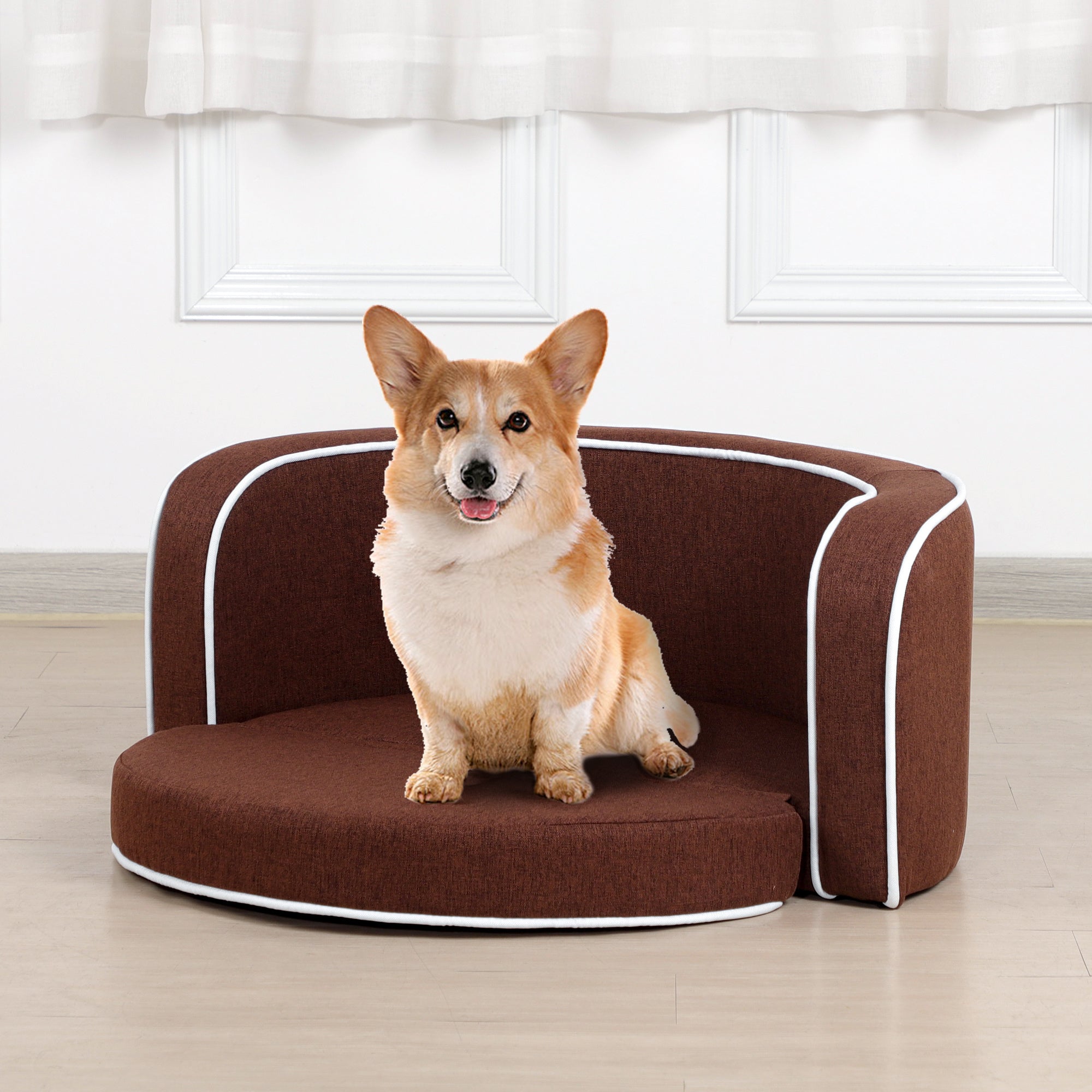 Round Pet Sofa with Cushion