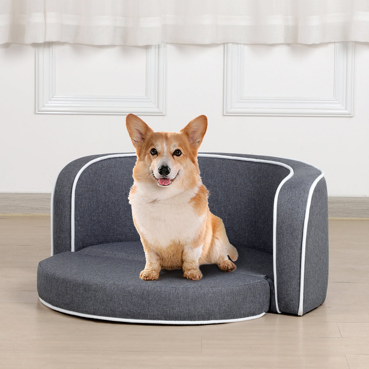 Round Pet Sofa with Cushion