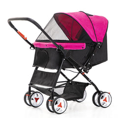 Four Wheel Folding Pet Stroller Dog Jogger