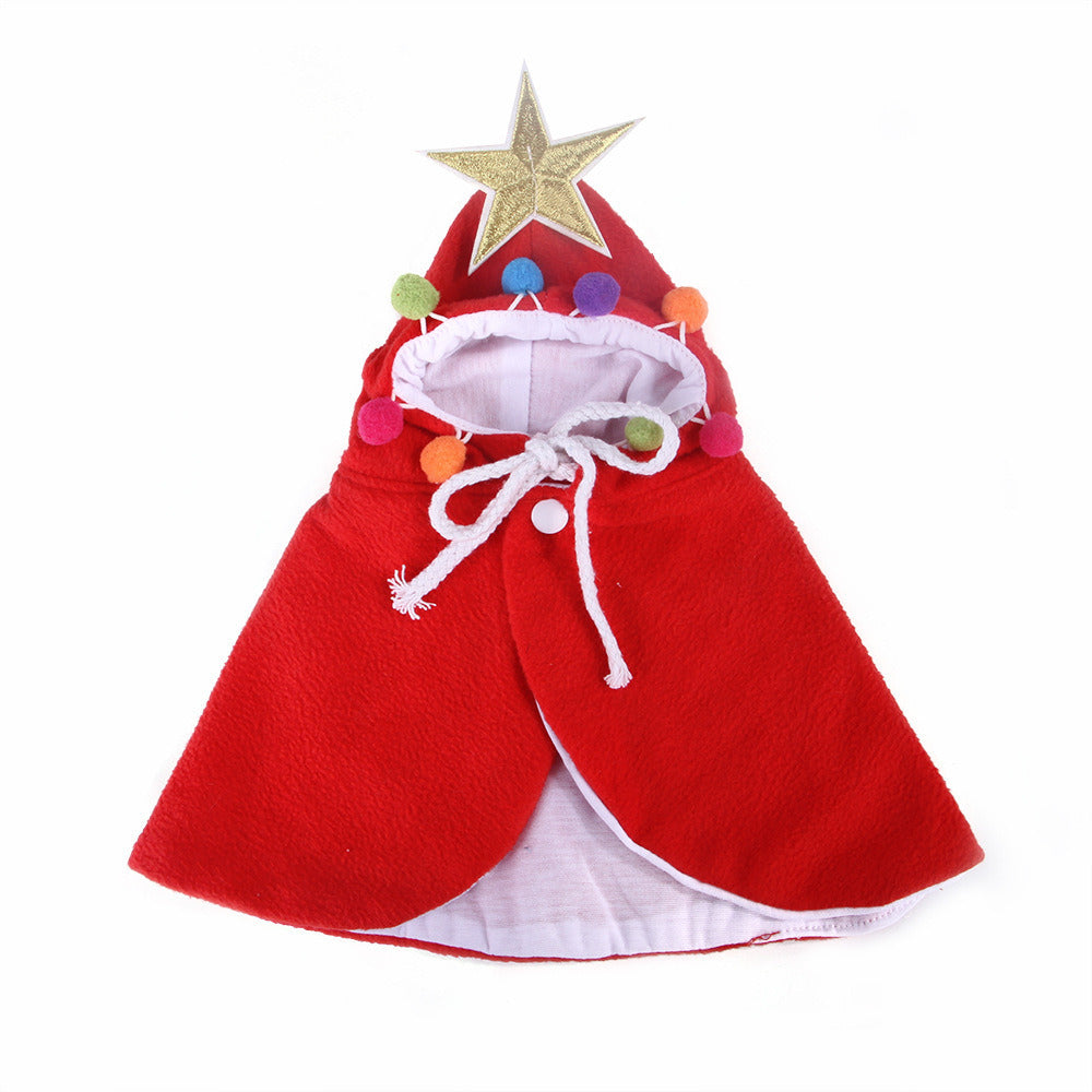 Holiday Pet Cape with Hoody