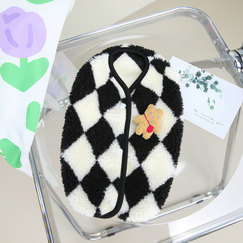 Cotton Diamond Pattern Pet Sweater