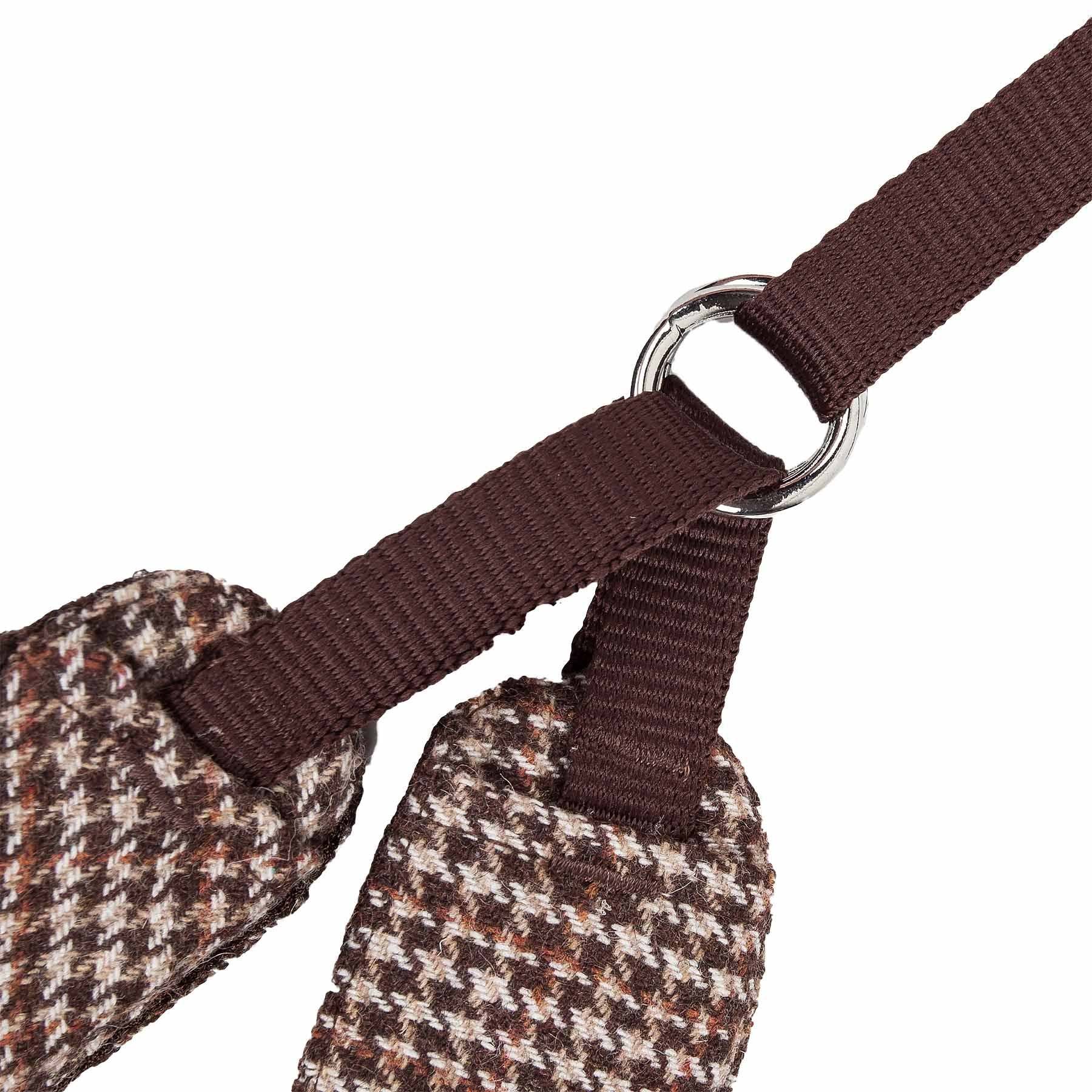 Mesh Reversible Plaided Collared Dog Harness 2-In-1