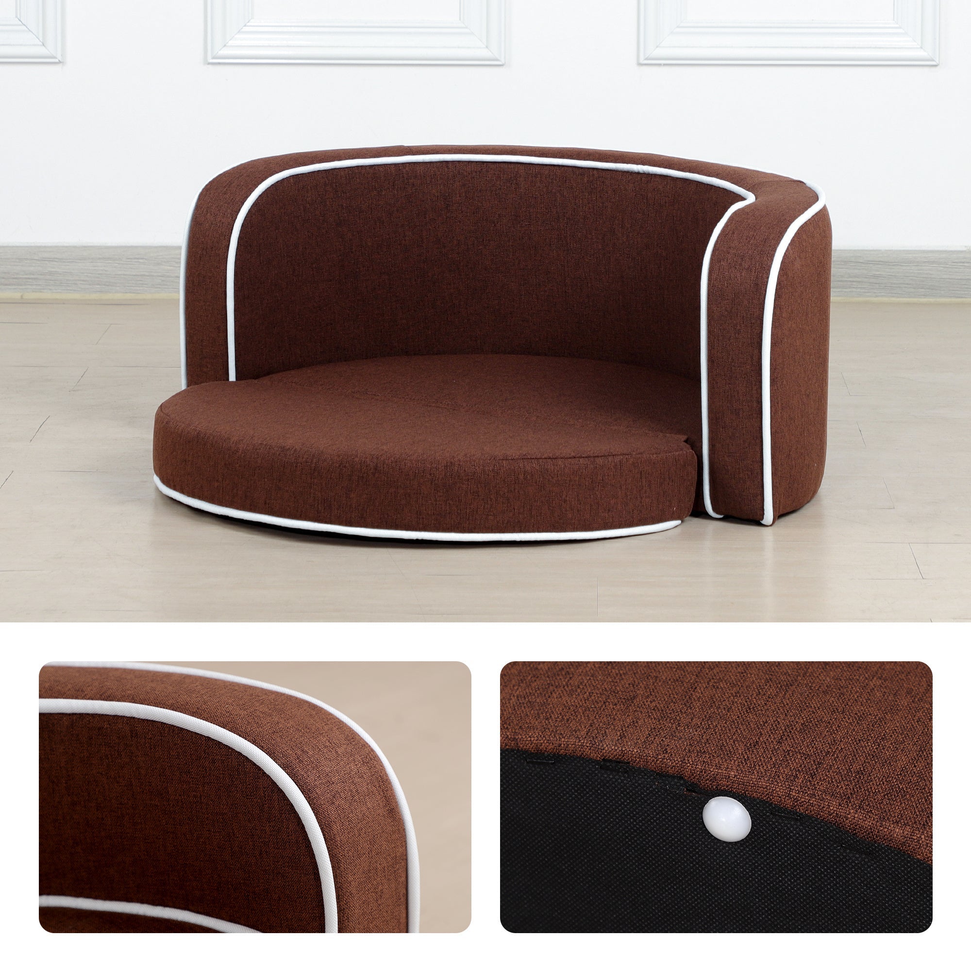 Round Pet Sofa with Cushion