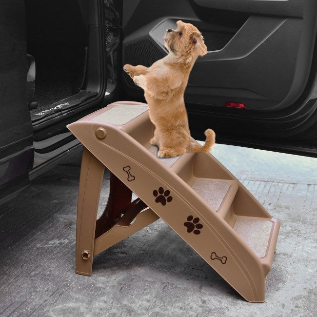 Collapsible Plastic Pet Stairs 4 Step Ladder for Small Dog and Cats