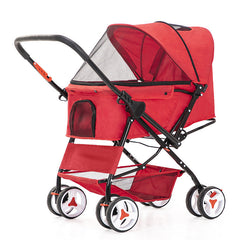 Four Wheel Folding Pet Stroller Dog Jogger