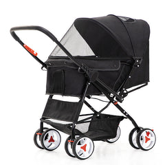 Four Wheel Folding Pet Stroller Dog Jogger