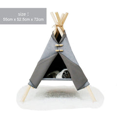 Pet Teepee Portable Folding Tent with Thick Cushion