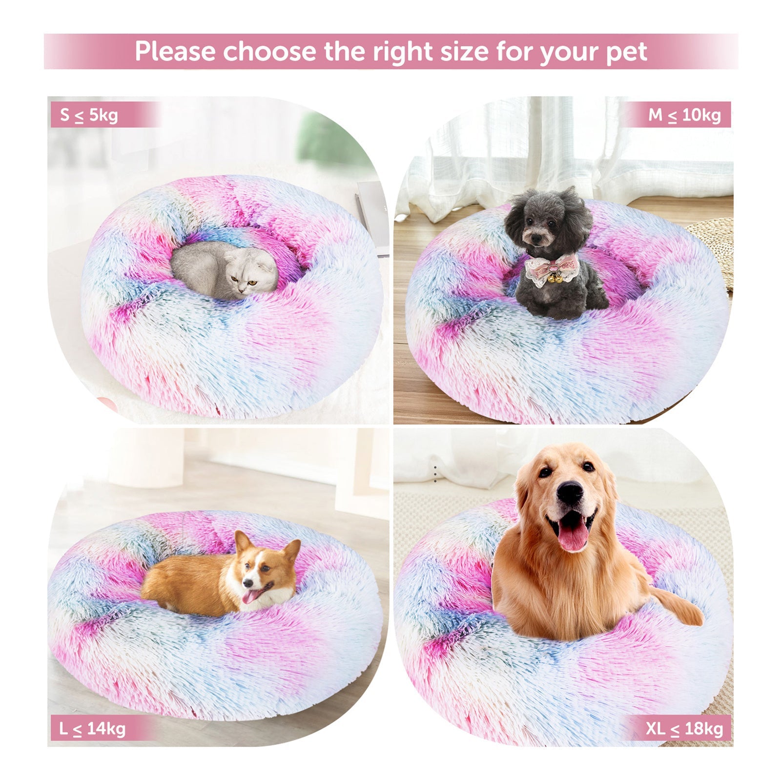 Rainbow Pet bed 70cm