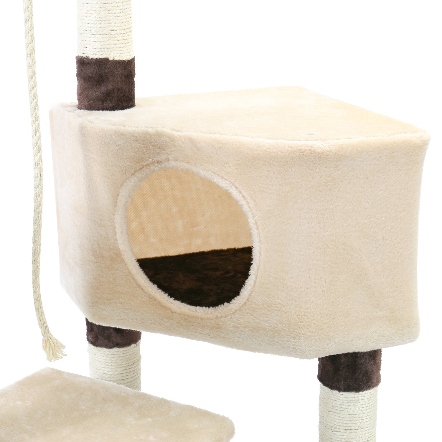 Cat Condo With Scratching Post and Cat Tower