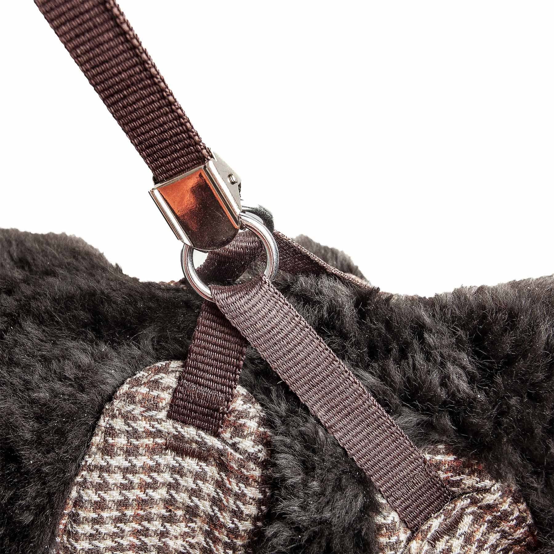 Mesh Reversible Plaided Collared Dog Harness 2-In-1