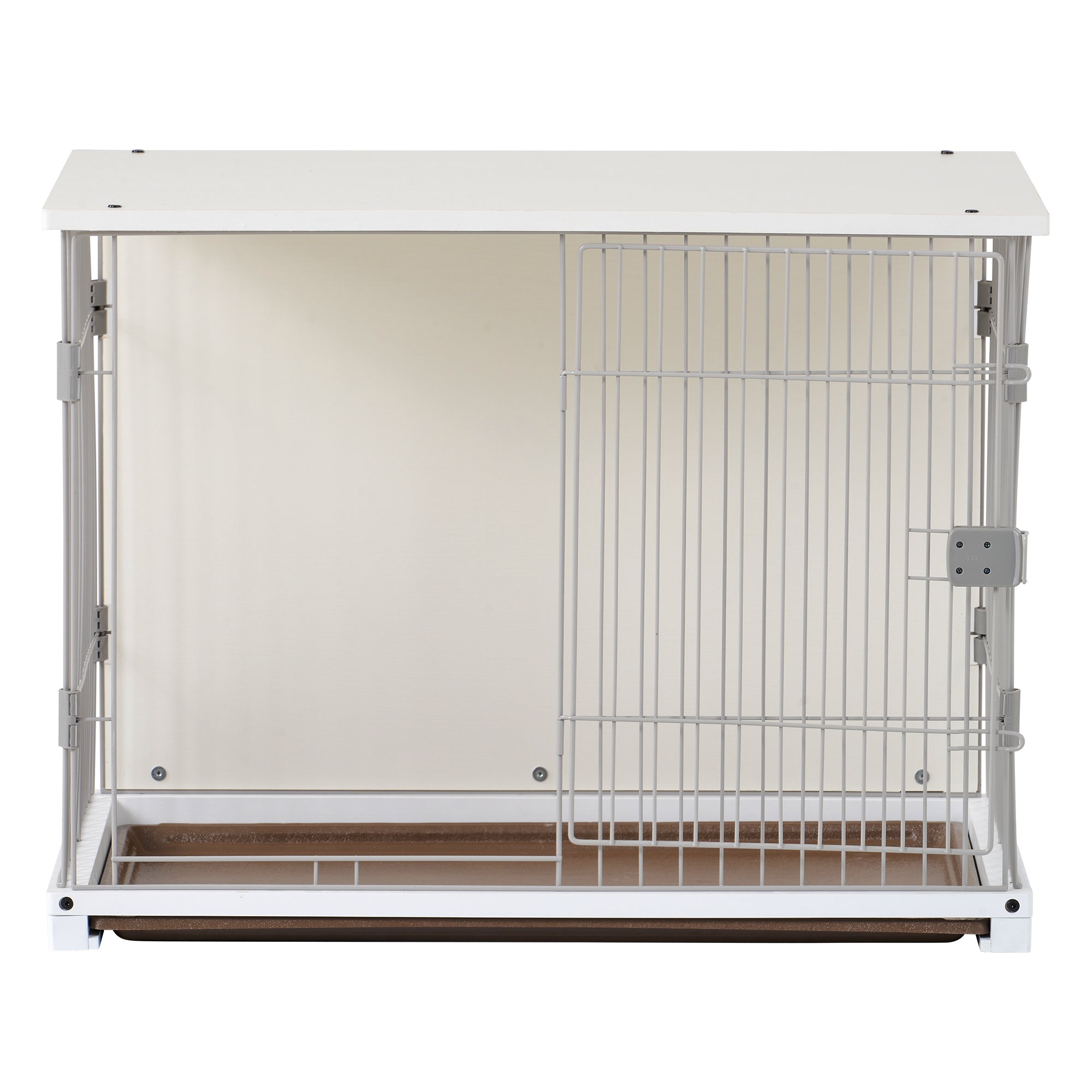 Elegant Wooden White Dog Cage