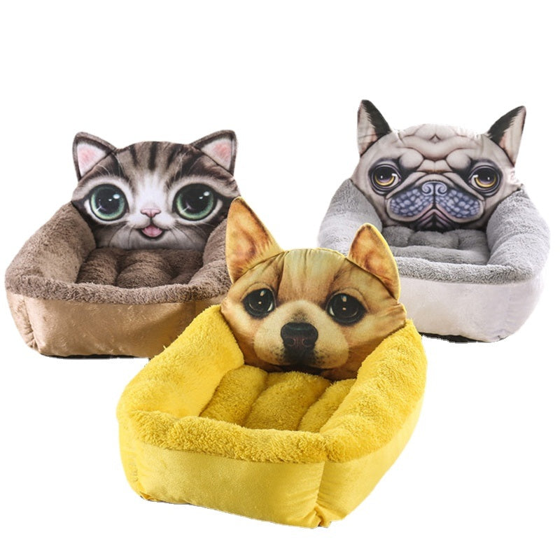 Fashion House Cartoon-Design Sofa Pet Bed