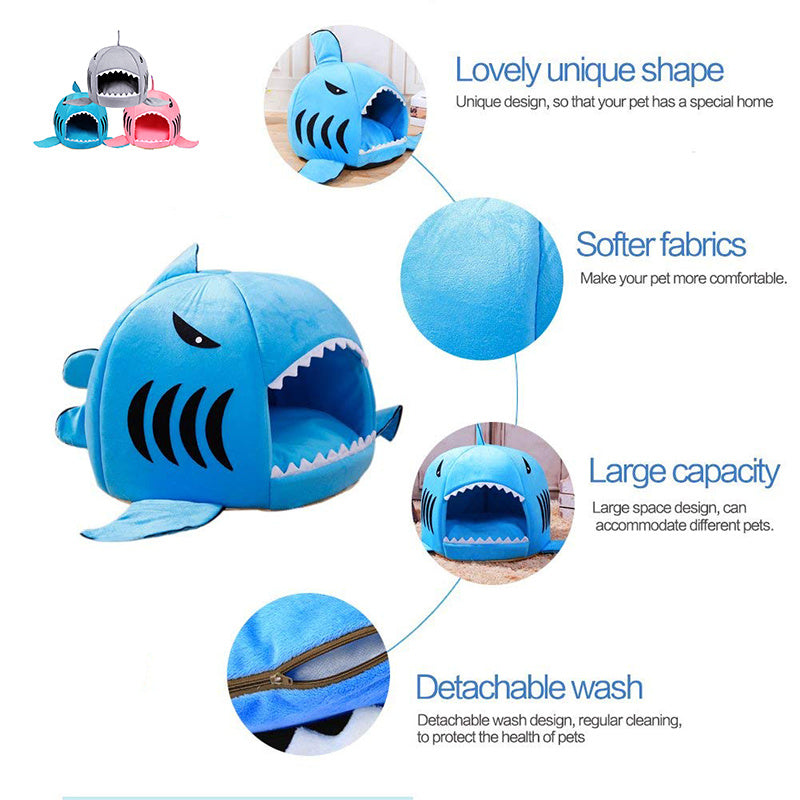 Shark Shape House Pet Beds