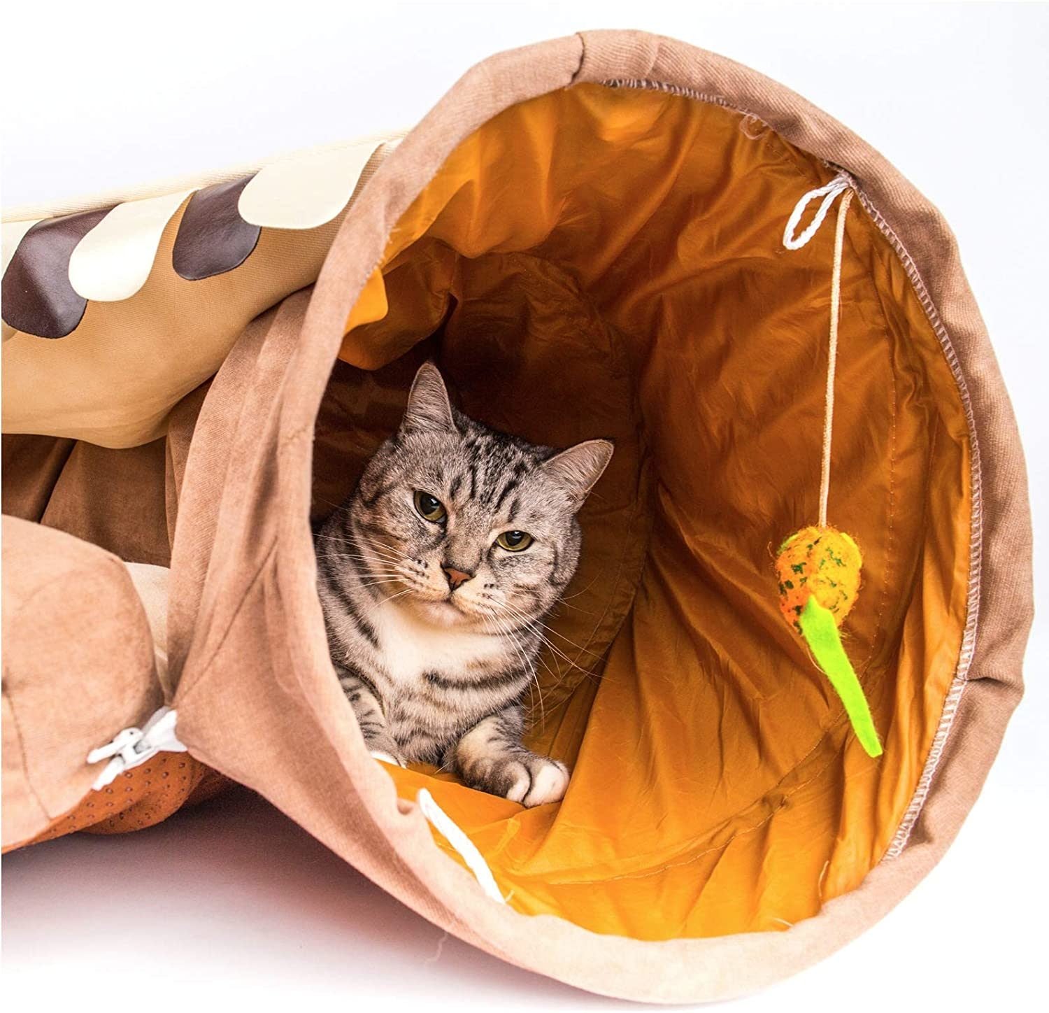 Cat Tunnel Toy Bed with Cushion