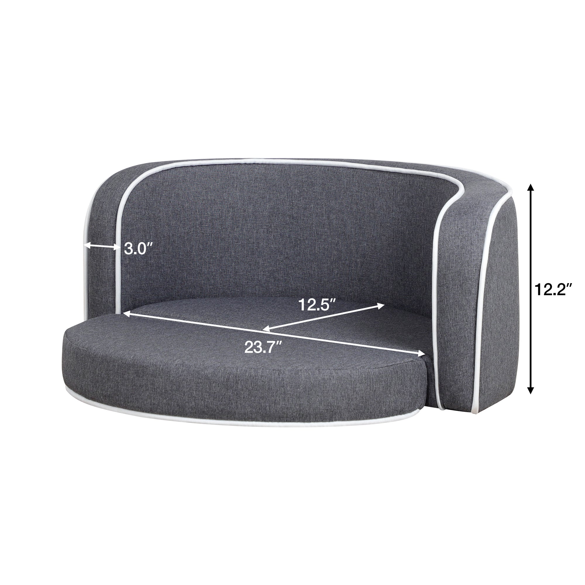 Round Pet Sofa with Cushion