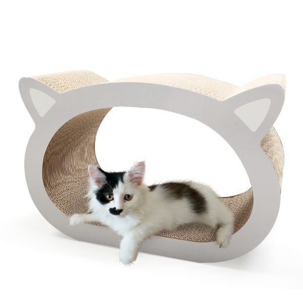 Cat Scratcher Cat Toy Corrugated Cardboard Cute Cat Head XH