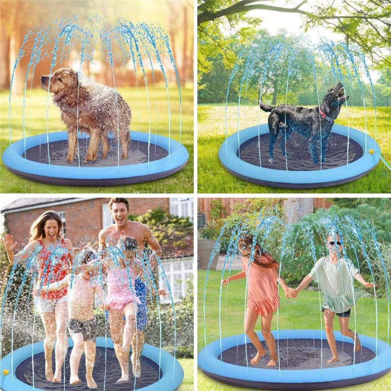 Inflatable Splash Sprinkler Pad Swimming Pool For Pets